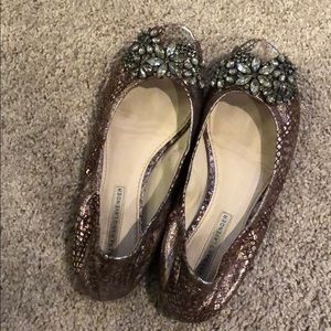Vera wang flats peep toe